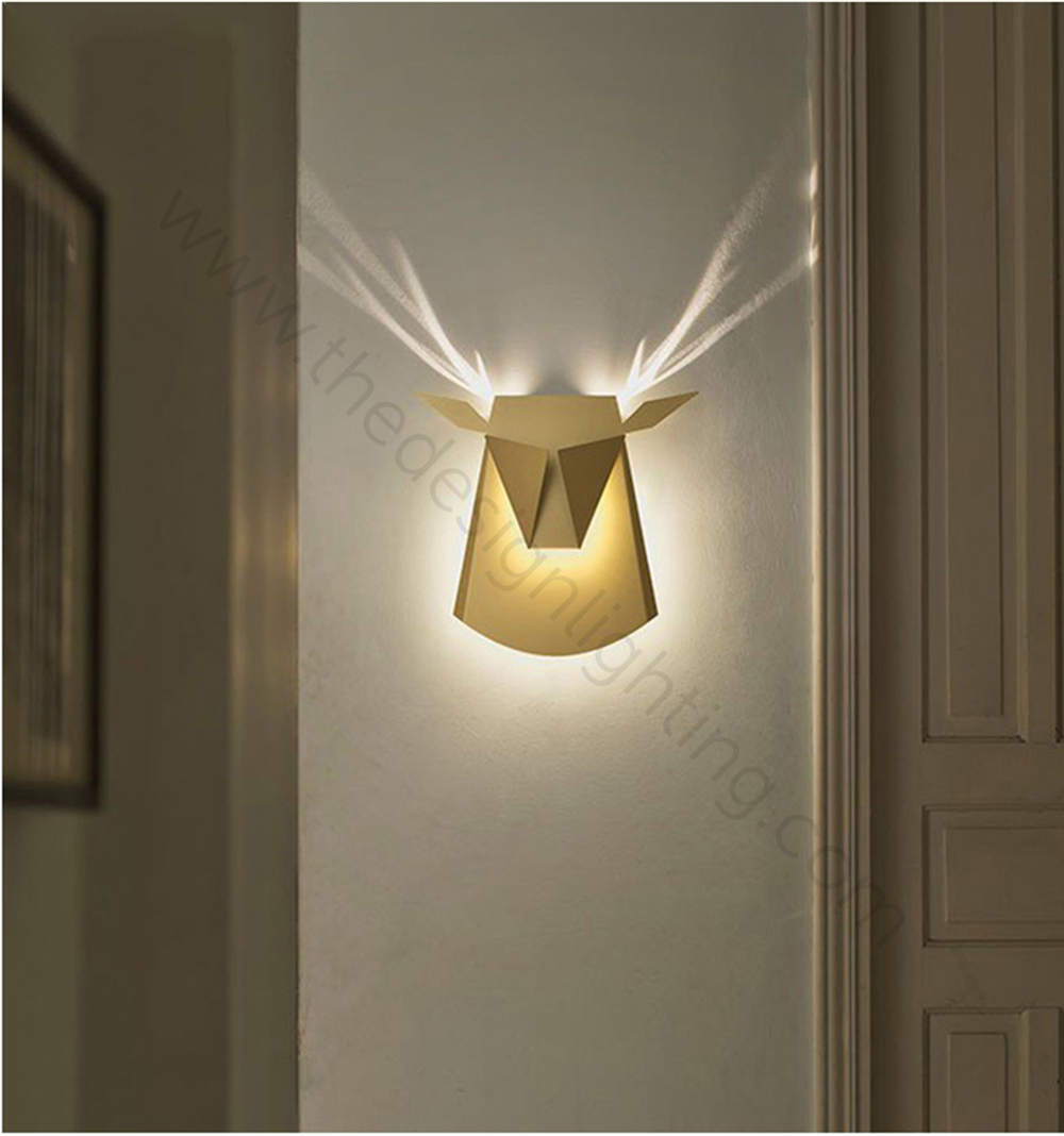 Wall design lamp Deer  (White)