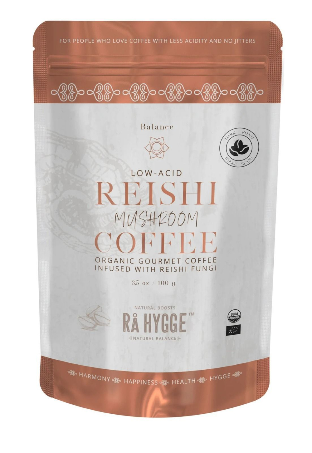 Кофе в зрнах средней обжарки Ra Hygge Reishi 100 г (Из Финляндии)