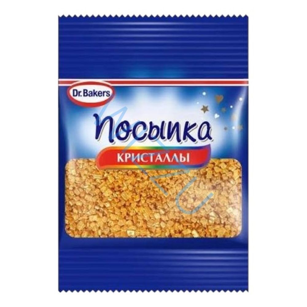 Посыпка Dr Bakers Кристаллы золото 10г