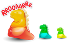 Мармелад Confectum funny 3D в форме динозавров