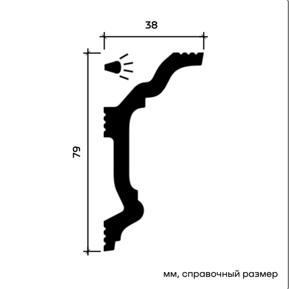 Карниз потолочный U.6.50.400
