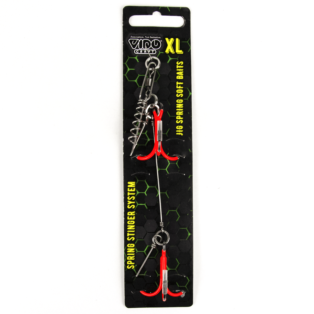 Оснастка цветной стингер со спиралью Vido Craft JIG Spring Soft Baits