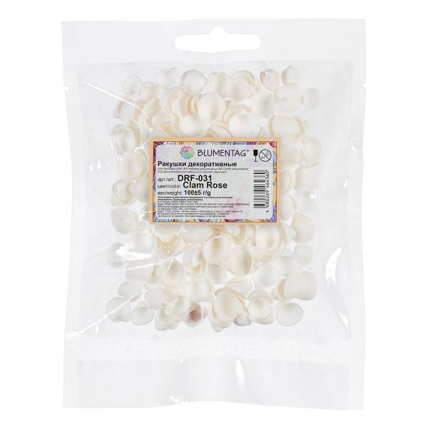 Ракушки декоративные 100 г, ± 5 г, 1.9 см, Clam Rose, Zlatka DRF-031