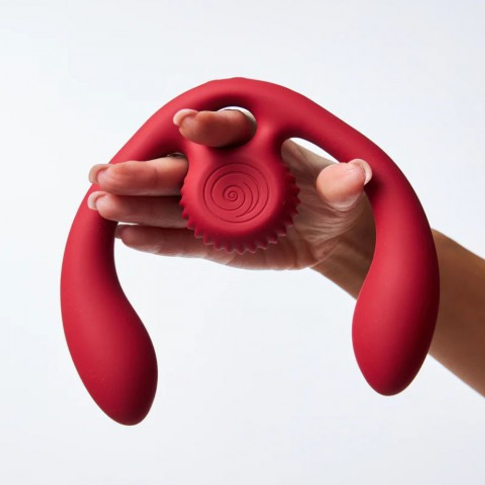 Стимулятор для пар SVibe Snail GIZI DUO бордовый