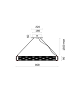Люстра подвесная Festo Chrome FL1052-10P, LED