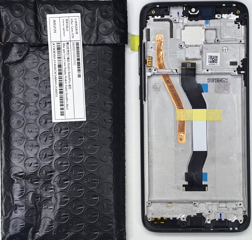 Дисплей Xiaomi Redmi Note 8 Pro с рамкой (ORG)