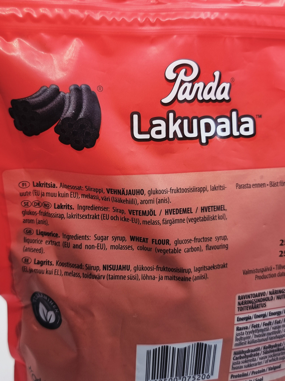 Жевательный мармелад Panda Lakupala licorice 250 г (Из Финляндии)