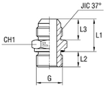 Штуцер FE JIC 9/16 - BSP 1/2