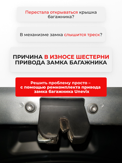 Ремкомплект привода замка багажника Skoda Fabia [Кузов: Mk2] 2007-2015 (ZB1)