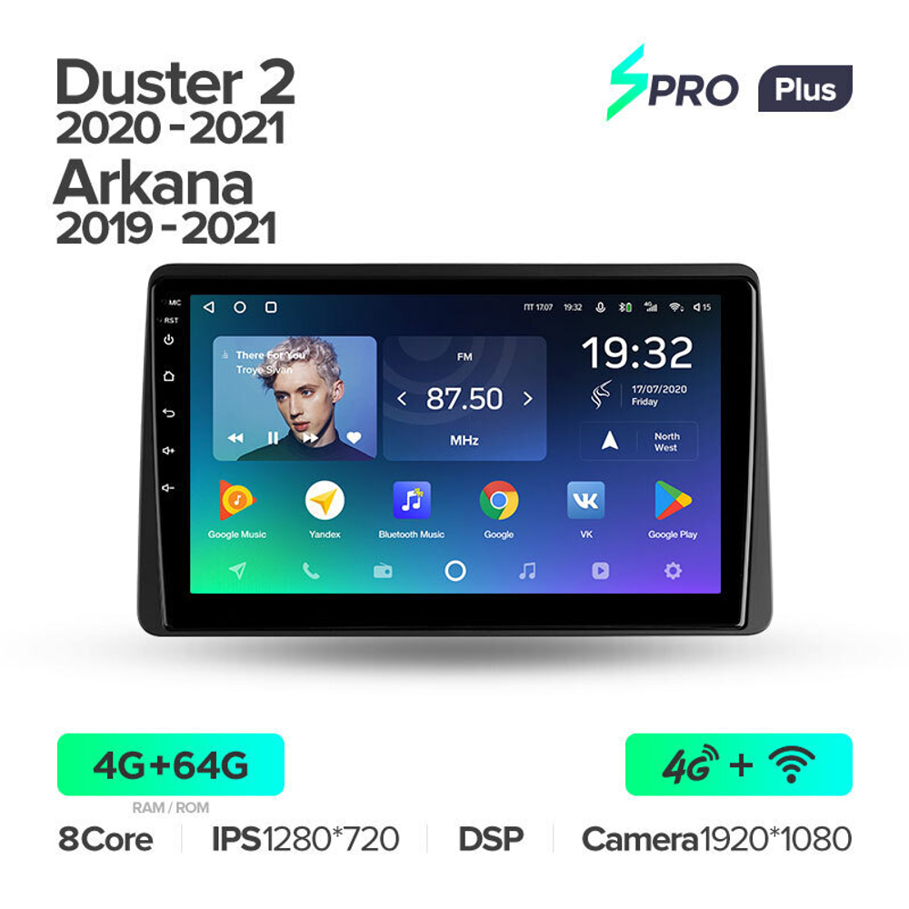 Teyes SPRO Plus 10.2" для Renault Duster, Arkana 2020-2021