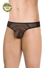 Трусы мужские со вставками из сетки SoftLine черные M/L