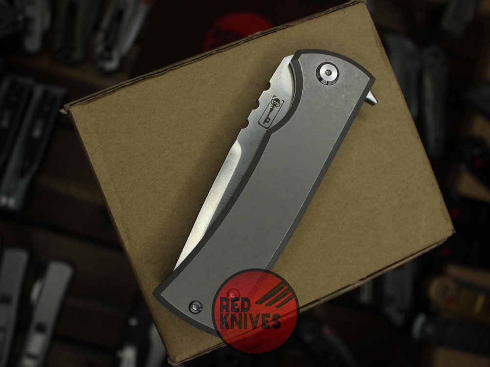 Нож TANTO CHAVES KNIVES 229 REDENCION KICKSTOP FLIPPER KNIFE TITANIUM CHISEL RK/Н3