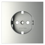 Накладка для розетки с заземлением, (сталь) Voltum S70 VLS000605