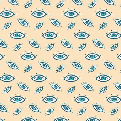 Buy fabric mystical eyes beige