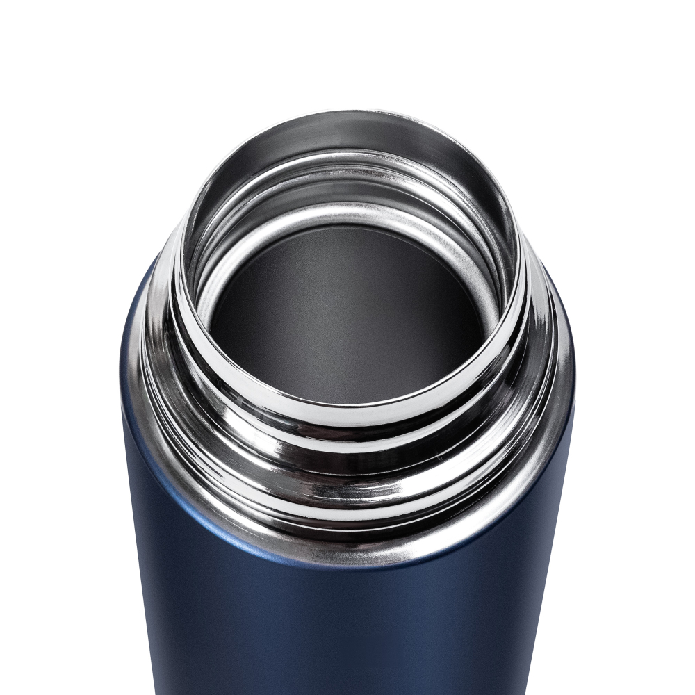 Термос Relaxika 101 (0,75 литра), темно-синий (стикерпак "7 вершин")