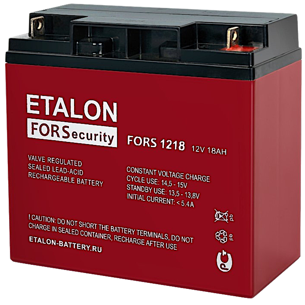 Аккумулятор 1218 (FORS1218) 12В 18Ah Etalon красный