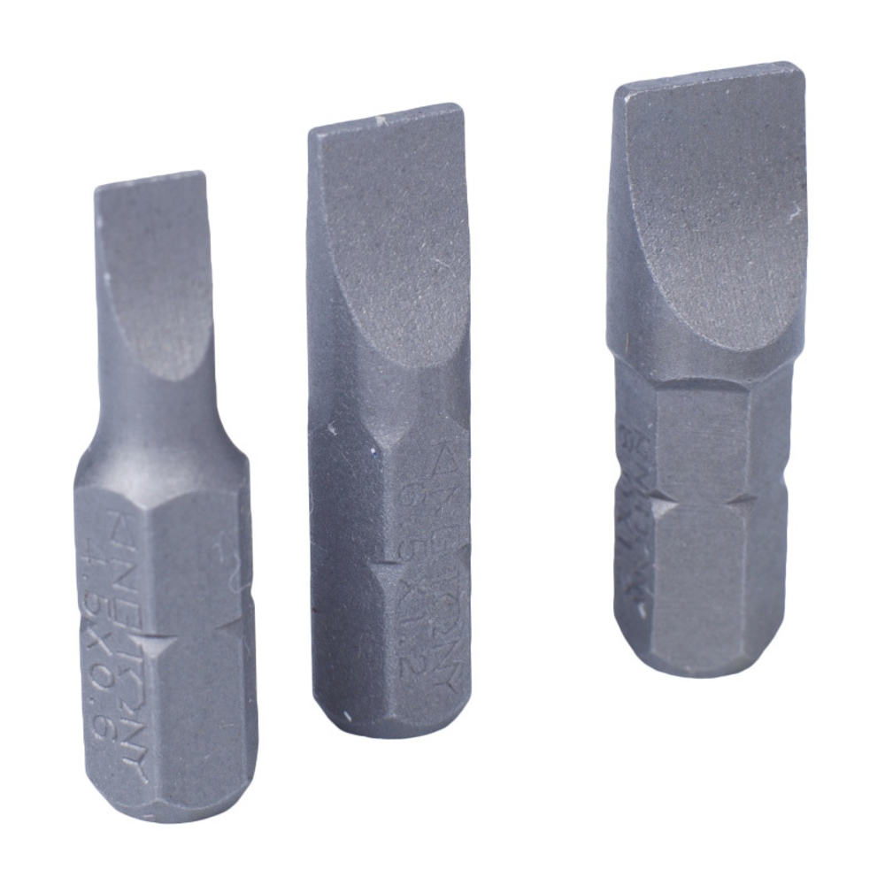 Набор вставок (бит) 1/4", Slotted, 4.5, 6.5, 8.0 мм, 3 предмета KING TONY 1003LQ