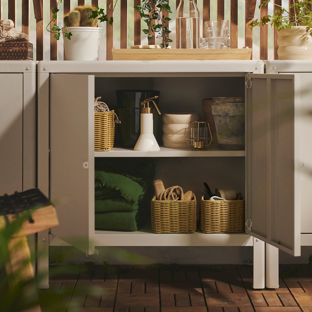 IKEA DJURTRÄNARE  (ИКЕА ДЙУРТРЭНАРЕ)  -  Корзина - тёмно-жёлтая, 18x25x14 см
