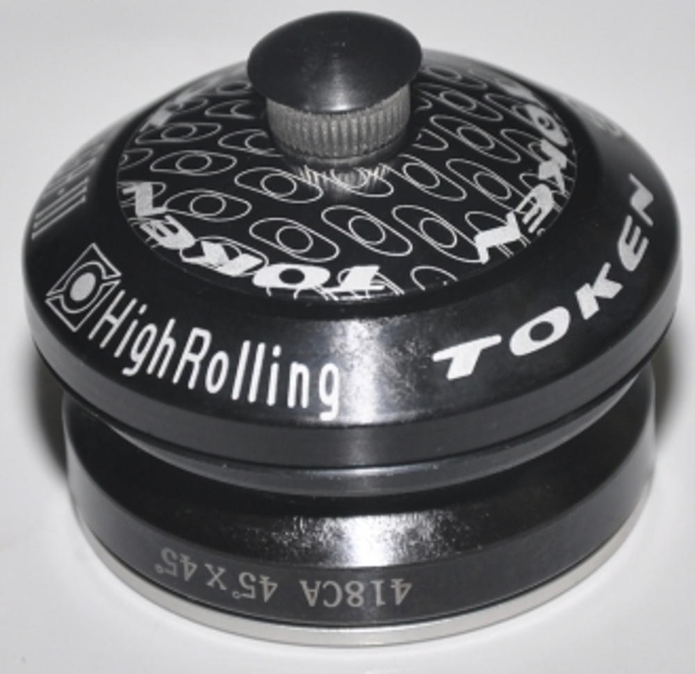 Рулевая колонка TOKEN  OMEGA-A3M 1-1/8" интегрированная, 41,8 х 45°х45°., черная CAMPA, пром. подшип