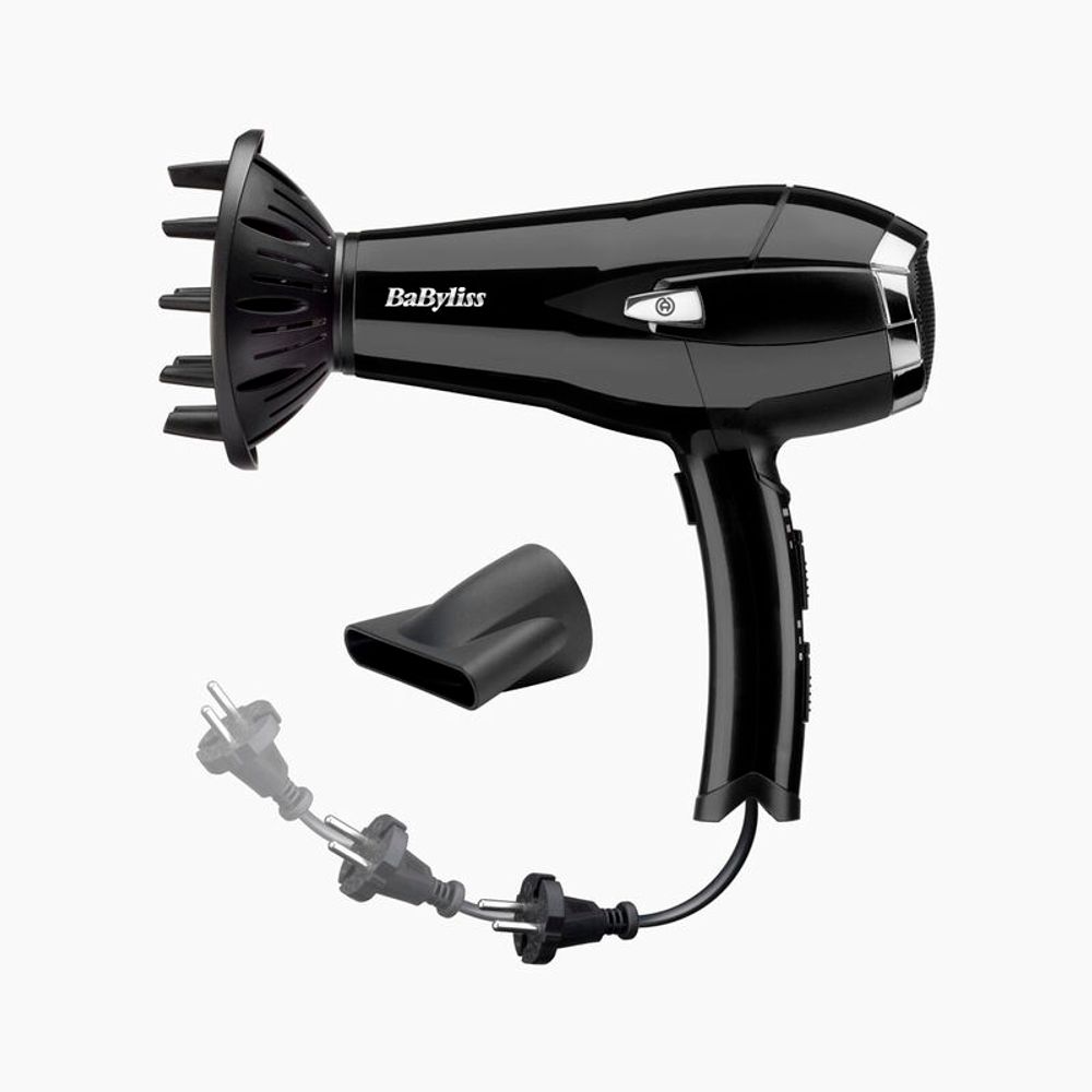 Фен BaByliss Cordkeeper 2000 D374DE черный