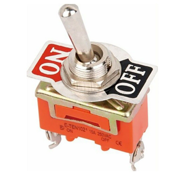 E-TEN1021 Тумблерный переключатель ON-OFF 2pin 15A (1 шт.)