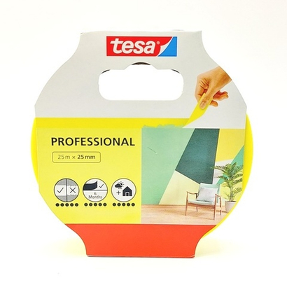 Малярная лента для чётких линий окраски tesa® 56270, 25мХ25мм, жёлтая