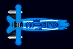 Самокат Mini Micro Deluxe Glow Plus (светящийся) LED арктический синий
