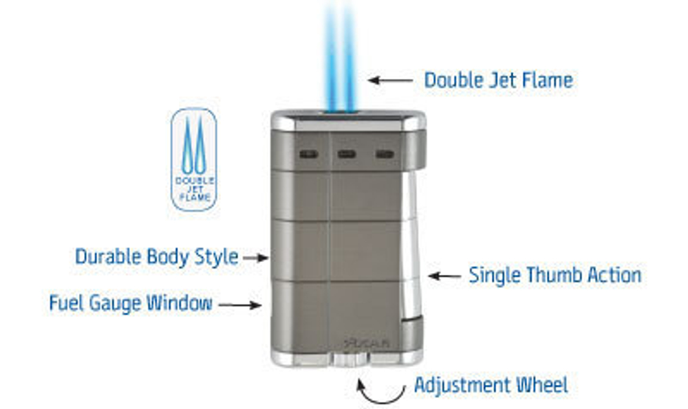 XIKAR XTX Double Flame Lighters 532SL