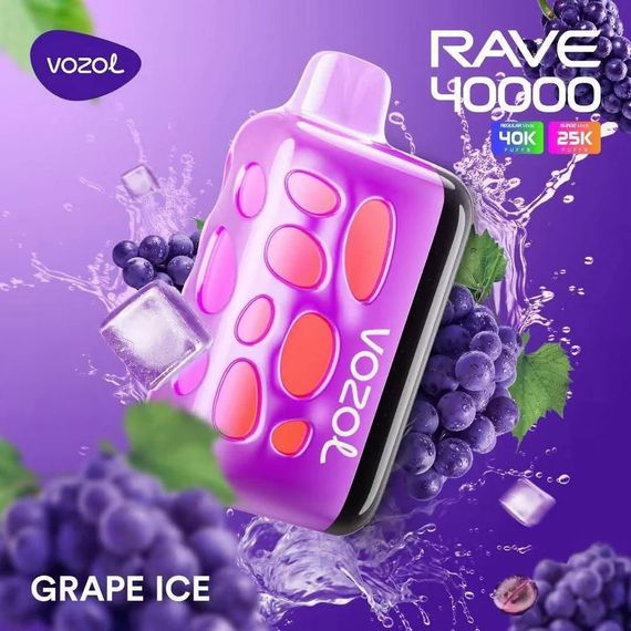 Vozol RAVE 40000 - Grape Ice (5% nic)