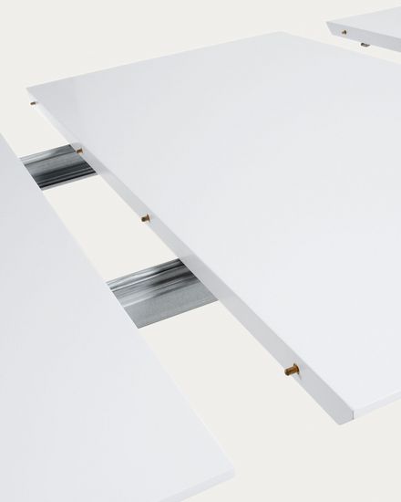 Обеденный стол QUATRE 140 (220) x90 с матовой белой столешницей La Forma Испания 