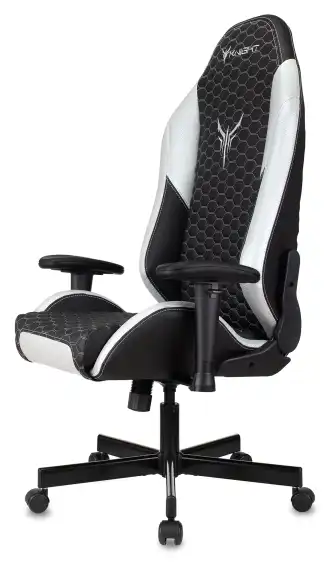 Кресло игровое Knight Neon черный/серебряный соты экокожа с подголов. крестов. металл