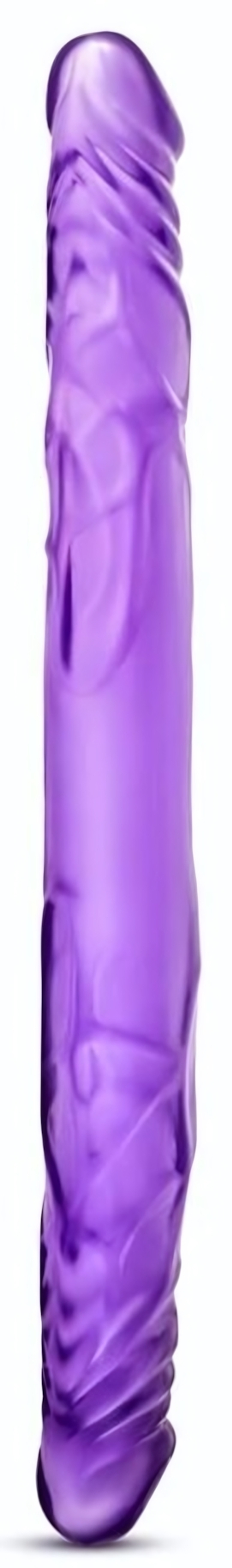 Фиолетовый двусторонний фаллоимитатор 14 Inch Double Dildo - 35 см. (Цвет: фиолетовый)