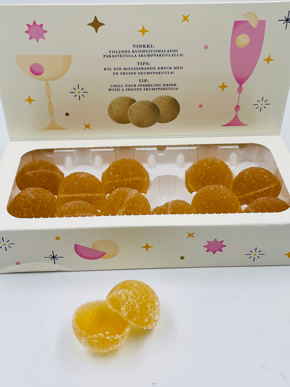 Мармелад фруктовый Fazer Bubbly для шампанского 260 г (из Финляндии)