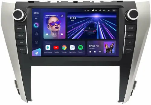 Магнитола для Toyota Camry 55 2014-2018 (рамка с крутилками и кнопками) - Teyes CC3 на Android 10, Быстрая, QLED, CarPlay, 4G SIM-слот
