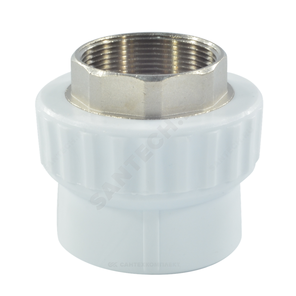 Муфта PP-R комбинированная белая Дн 50х2" ВР под ключ VALFEX 10134150
