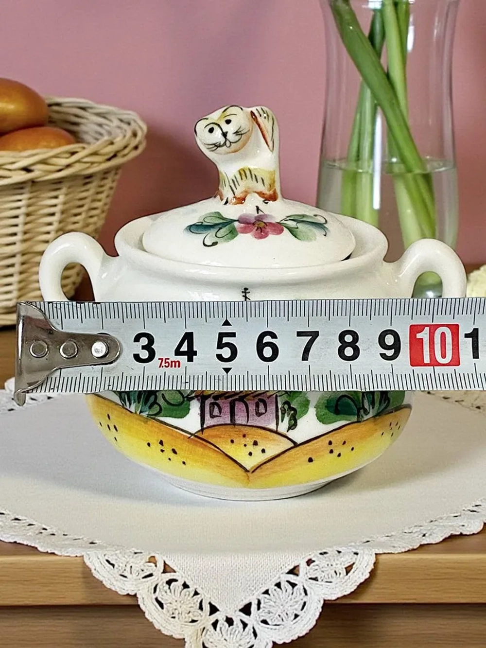 Сахарница из фаянса Лапочка
