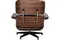 Кресло с оттоманкой Eames Lounge Premium, состаренная кожа