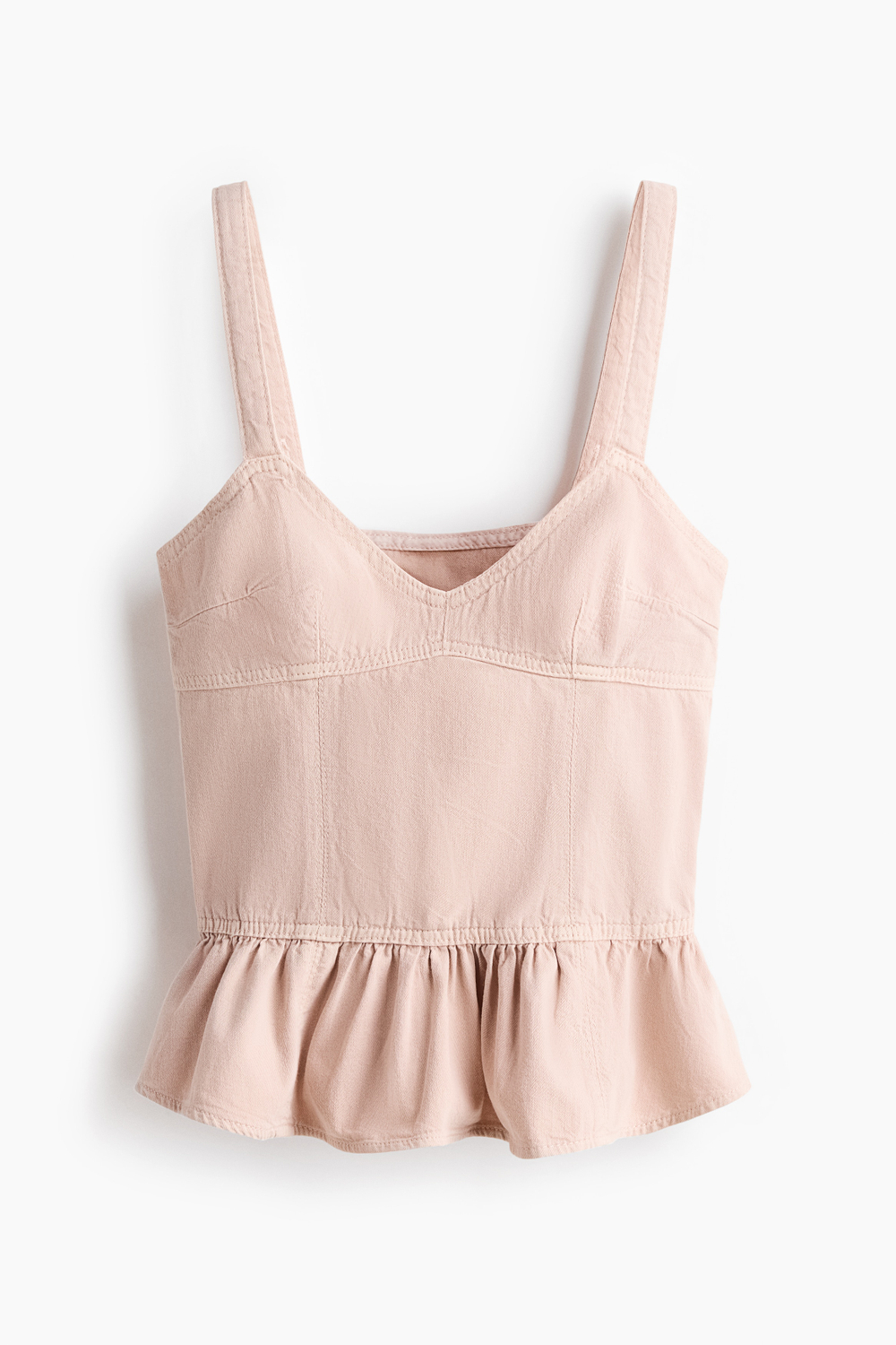 Джинсовый топ с пеплумом - H&M
