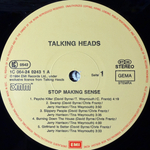 Talking Heads ‎– Stop Making Sense (Европа 1984г.)