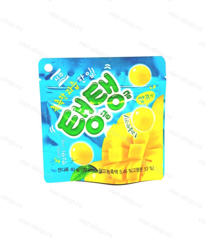 Мармелад со вкусом манго Plump–Plump Jelly Mango, Корея, 40 гр.