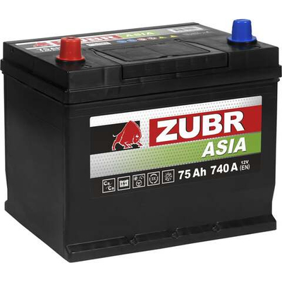 ZUBR Premium Asia 75Ah L+ (нижний борт)