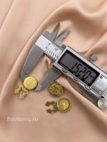 Накладка на пуговицу матовое золото (клипсы)