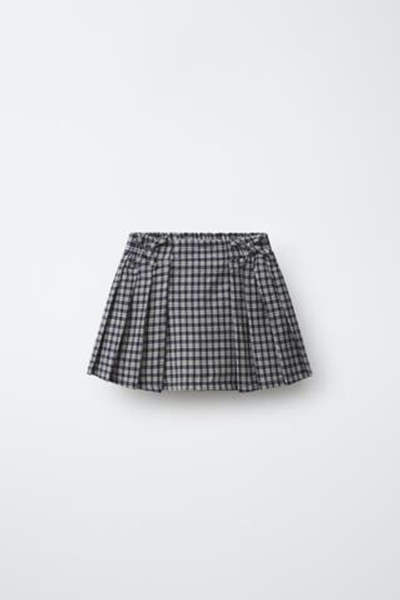 ZARA ЮБКА В КЛЕТКУ, СИНИЙ