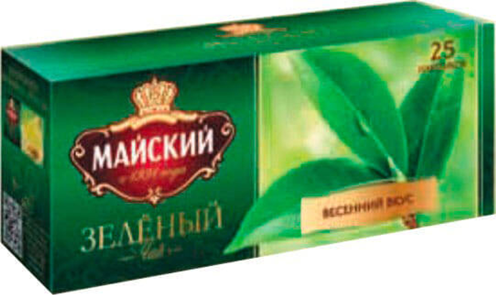 Чай Майский Зеленый 25 пакетов.