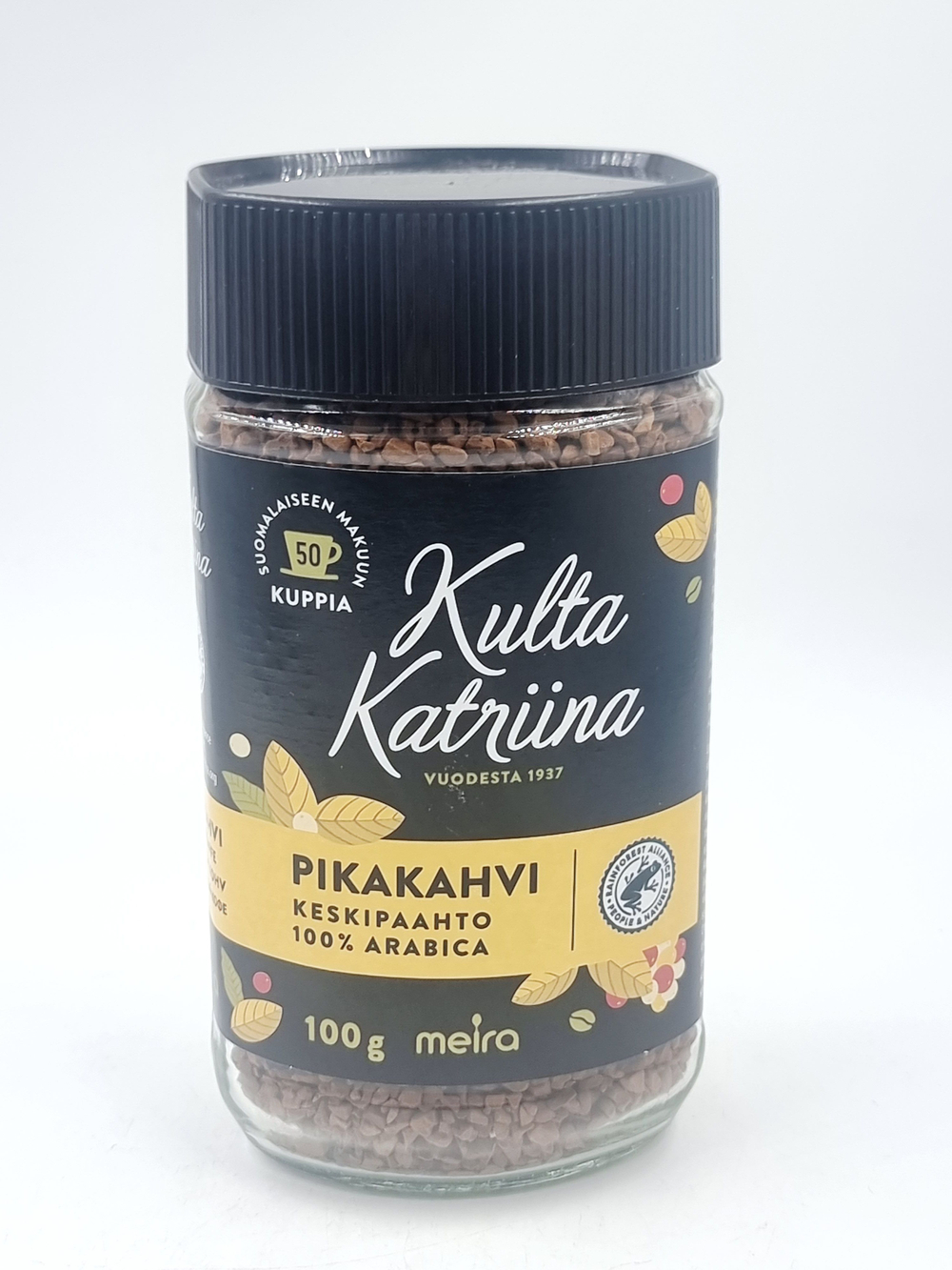 Кофе растворимый Kulta Katriina, в стеклянной банке, 100 г (из Финляндии)