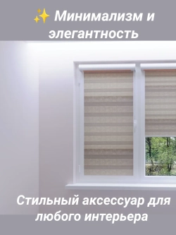 Рулонные шторы День-Ночь Зебра 54х150 см