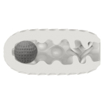 Двусторонний мастурбатор с серым стимулирующим шариком Reversible Squishy Ball Stroker (Цвет: прозрачный)