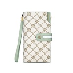 WilliamPOLO PVC Wallet Medium Women"s Green/White/Dusty Pink