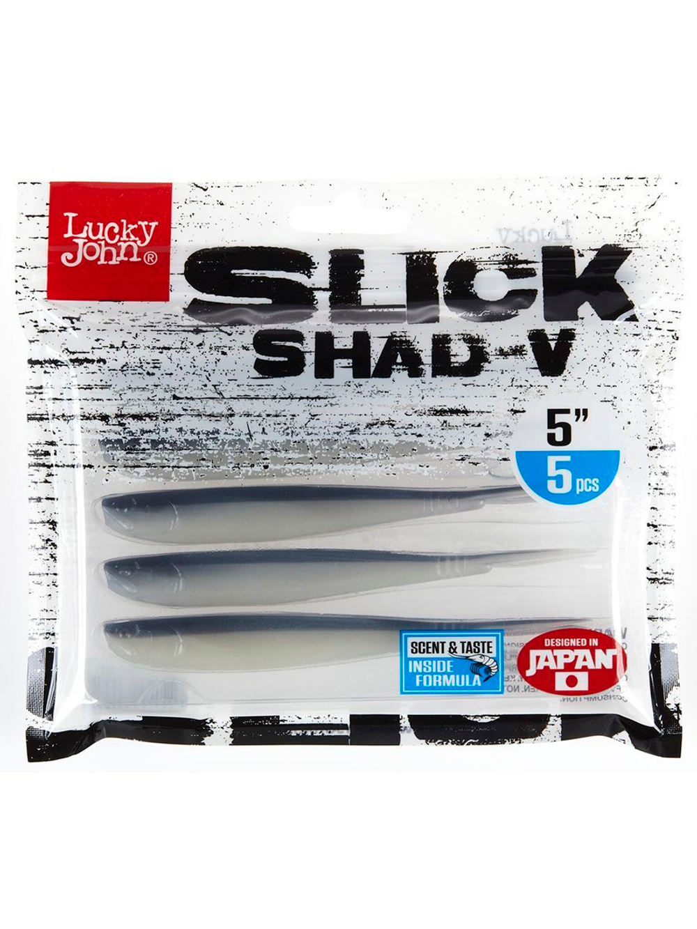 Слаги LJ 3D Series SLICK SHAD-V 7.0in (17,8) 014 3 шт. в упак.