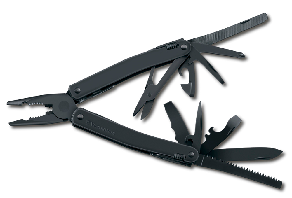 Мультитул Victorinox SwissTool Spirit XBS, 105 мм, 25 функций, черный, нейлоновый чехол